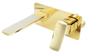 Castres złota bateria umywalkowa podtynkowa