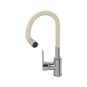 Elastyczna bateria kuchenna giętka wylewka beżowa