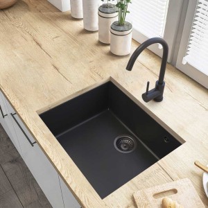 Zlewozmywak granitowy podwieszany model SALIX+ syfon + impregnat