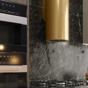 Okap kuchenny przyścienny ELBA złoty WPB731