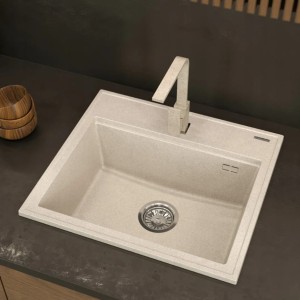 Zestaw TALVI - zlew + bateria kwadratowa + syfon + impregnat