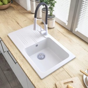 Zestaw ADA N - zlew + bateria z wyciąganą wylewką + syfon