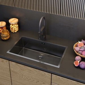 Zlewozmywak Stalowy  Jednokomorowy 3 kolory  Bario 74x44