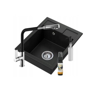 Zestaw BEST 2 - zlew - bateria LINEA - Syfon - Dozownik - Impregnat