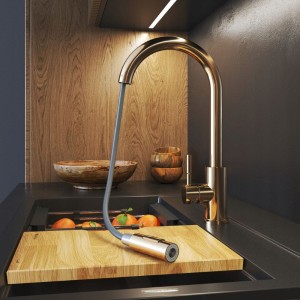 Bateria Loseto wyciągana wylewka różowe złoto