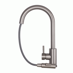 Bateria kuchenna wyciągana wylewka inox chrom kran stalowy snake slim