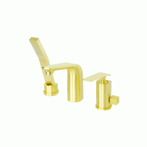 Bateria Wannowa 3 Otworowa VERO Złota szczotkowana