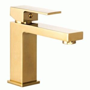 Bateria umywalkowa niska nablatowa złota Ister