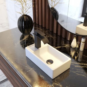 Umywalka ceramiczna nablatowa prostokątna mała ASPRA