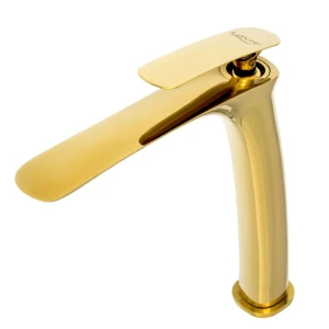 Torcy złota bateria umywalkowa wysoka nablatowa