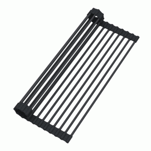 Mata ociekarka stalowa na zlewozmywak zwijana czarna