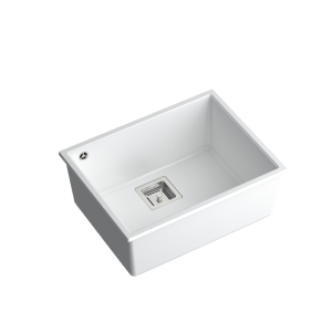 David 50 GraniteQ - snow white - elementy stalowe