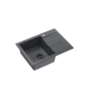 Quadron Christian 116 zlewozmywak granitowy 1-komorowy black dotted z zaślepką i odpływem pure carbon