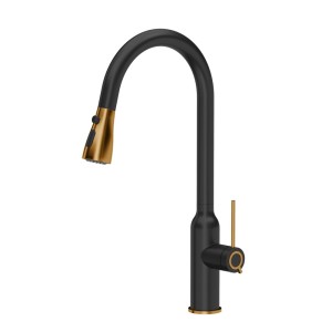 Jessica Q Line Pull out shower SteelQ pure carbon mat/Nano PVD miedź