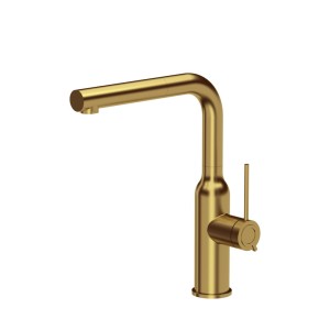 Quadron bateria kuchenna Angelina Q Line Pull out SteelQ Nano PVD złoty wyciągana wylewka