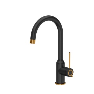 Quadron bateria kuchenna Ingrid Q Line SteelQ pure carbon mat/PVD miedź