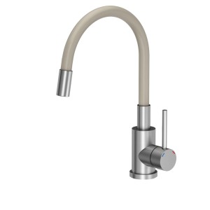 Quadron bateria kuchenna Maggie z elastyczną wylewką kolor BEŻOWY