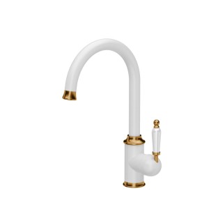 Rachel SteelQ snow white mat/Nano PVD miedź