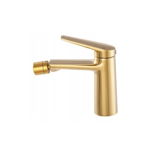 Bateria bidetowa złota  łazienkowa mosiężna stojąca jednouchwytowa kran Nave