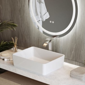 Okrągłe podświetlane lustro energooszczędne LED 70×70 Heze