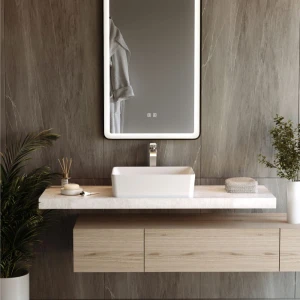 Prostokątne podświetlane lustro energooszczędne LED 60×100 Mensa