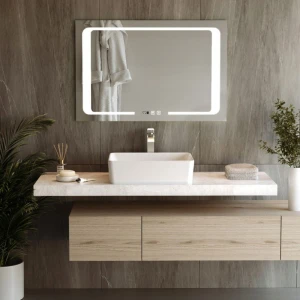 Prostokątne podświetlane lustro energooszczędne LED 90×60 Minor Chrom