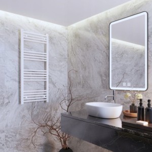 Grzejnik łazienkowy biały drabinkowy 50 x 120 cm montaż 180 Breno