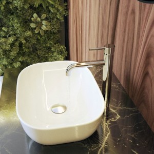 Bateria nablatowa umywalkowa wysoka chrom Kivo