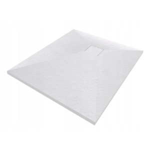 Brodzik prysznicowy prostokątny 90 x 70 cm Biały SMC kompozyt kamienny Teja