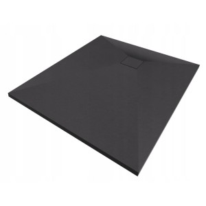 Brodzik prysznicowy prostokątny 100 x 80 cm Czarny SMC kompozyt kamienny Teja