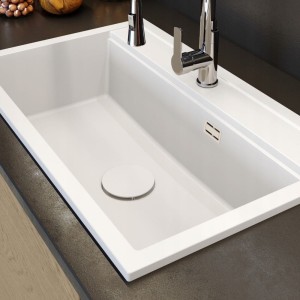 Maskownica zaślepka do zlewozmywaka odpływu biała okrągła korek