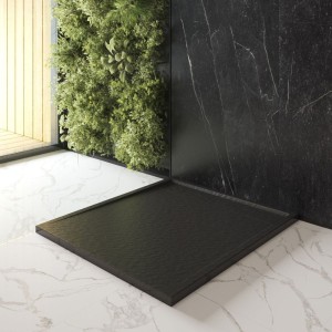 Brodzik prysznicowy kwadratowy 90x80 czarny Viva