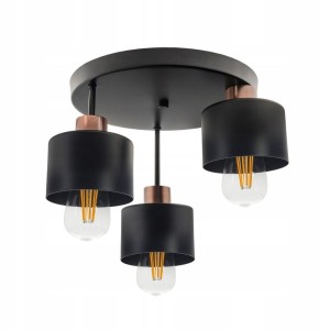 Lampa wisząca 3xE27 BLACK Copper Gabriel