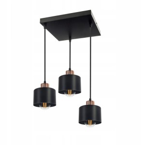 Lampa wisząca 3xE27 Black Copper Gabriel 