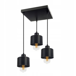 Lampa wisząca 3xE27 Black Gabriel