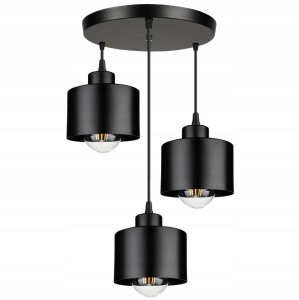 Lampa wisząca 3xE27 Black Kate