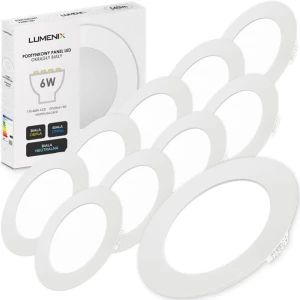 10x Panel LED podtynkowy okrągły 540lm 6W CCD