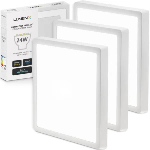 3x Panel LED natynkowy kwadratowy 2160lm 24W CCD