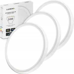 3x Panel LED natynkowy okrągły 2160lm 24W CCD 