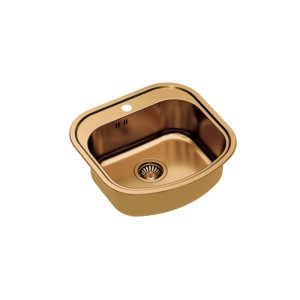 Zlewozmywak stalowy Ray 110 SteelQ PVD miedziany / złoty