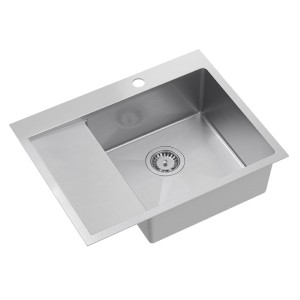 Russel 116 SteelQ zlewozmywak PVD R10 miedziany z syfonem 1-komorowy z/o prawa komora