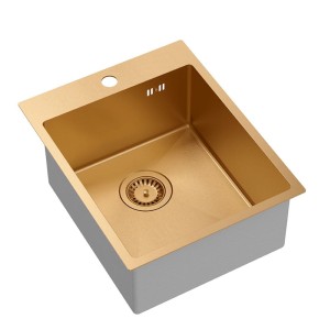 Russel 90 SteelQ zlewozmywak PVD R10 z syfonem 1-komorowy b/o - 3 kolory 