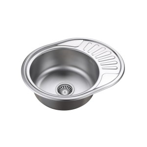 Jim 216 SteelQ zlewozmywak satyna z syfonem 1-komorowy z/o 