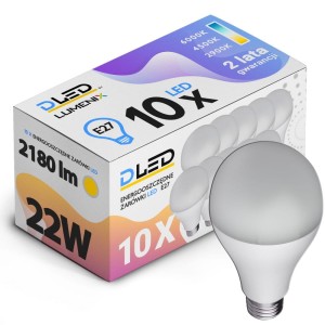 10x Żarówka E27 LED 2180lm 22W CCD