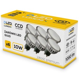 6x Żarówka GU10 LED 10W 230V ściemnialna