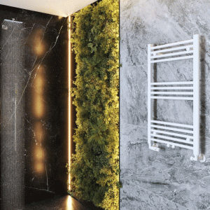 Grzejnik łazienkowy nowoczesny drabinkowy biały 90x50 cm Raven 