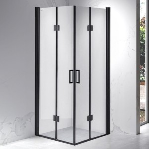 Kabina prysznicowa kwadratowa BS05B czarna 90 x 90 cm 