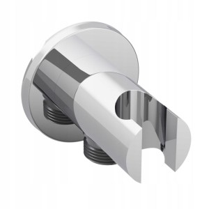 Przyłącze kątowe na słuchawkę prysznicową okrągłe chrom mosiądz