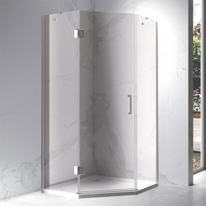 Kabina prysznicowa pięciokątna KZ10B chrom 90 x 90 cm