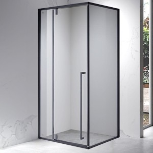 Kabina prysznicowa prostokątna BS16A czarna 100 x 90 cm